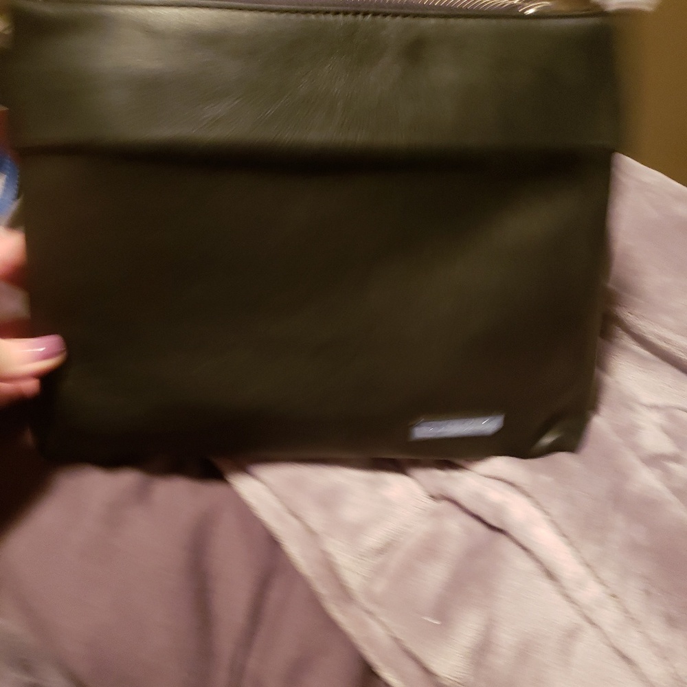 Leather purse with matching wallet